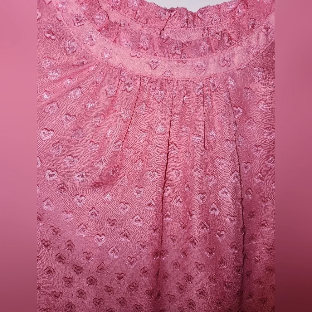 Torrid Pink Hearts Layered Sleeveless Blouse